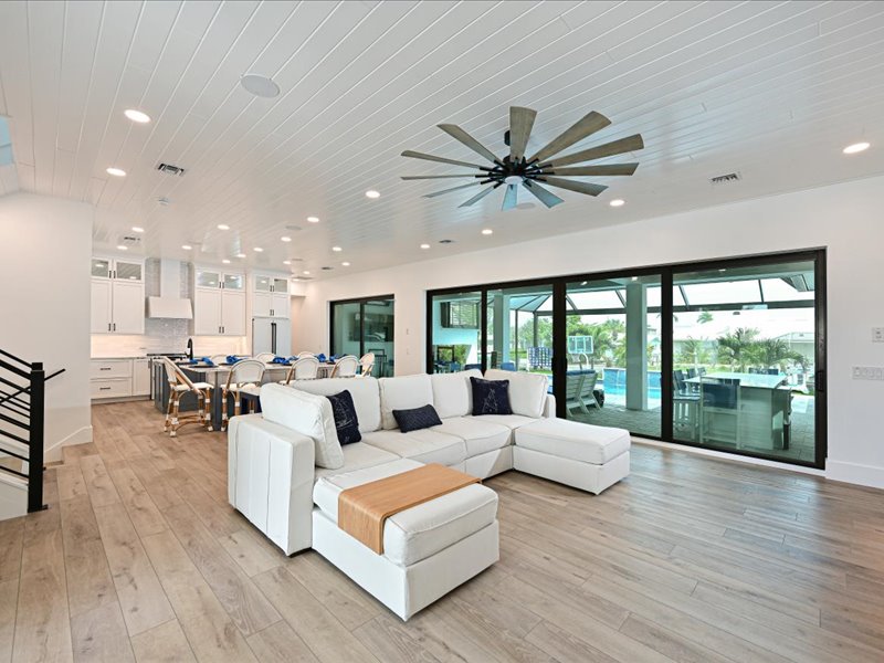 Living room and kitchen