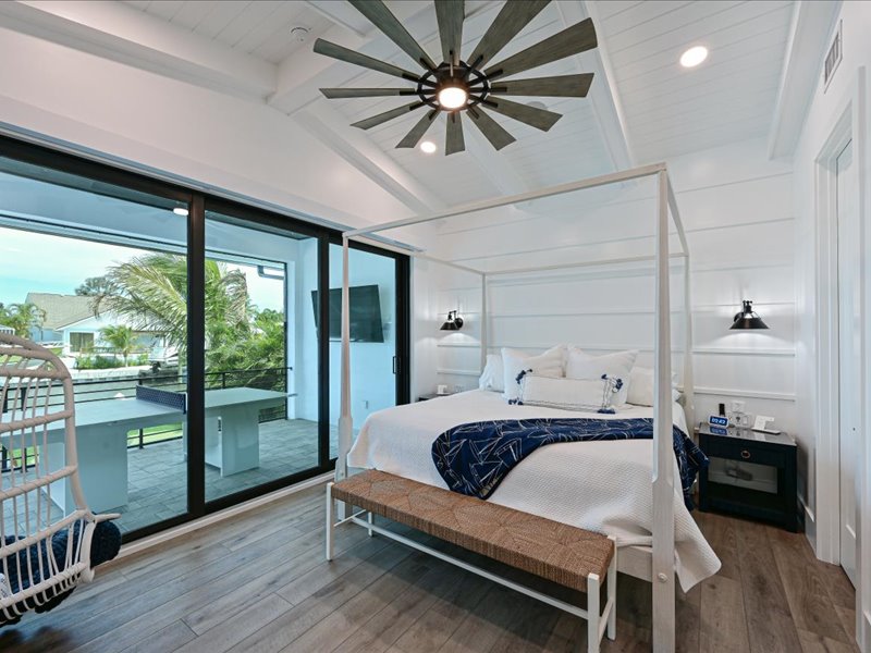Master bedroom facing the canal